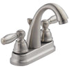 Peerless CLaymore Brushed Nickel 2-Handle Lever 4 In. Centerset High Arc J Spout Bathroom Faucet with Pop-Up