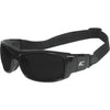 Edge Eyewear Caraz Conversion Kit Black Frame & Strap Safety Glasses with Smoke Vapor Shield Lenses