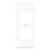 Leviton Duplex Center Sectional 1-Gang Plastic Outlet Wall Plate, White
